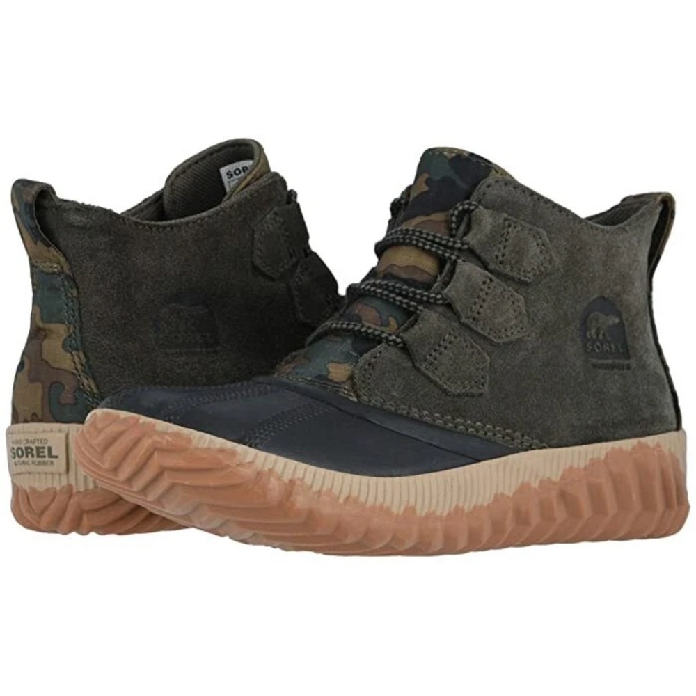 Sorel Women’s Out N’ About Duck Boots Green Camo Waterproof
